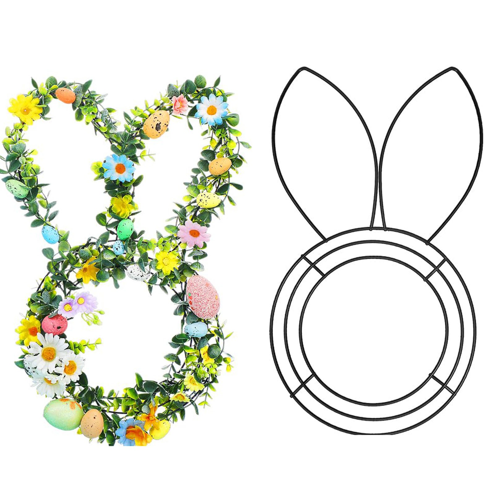 Wreath Form Wire - Пасхальный кролик в форме проволочного венка,