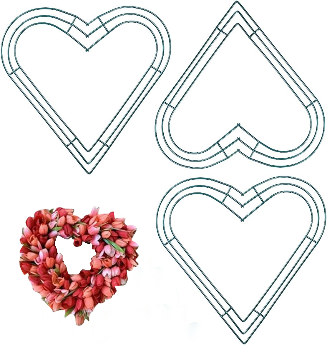 Wreath Form Wire - 3 шт., металлические венки в форме